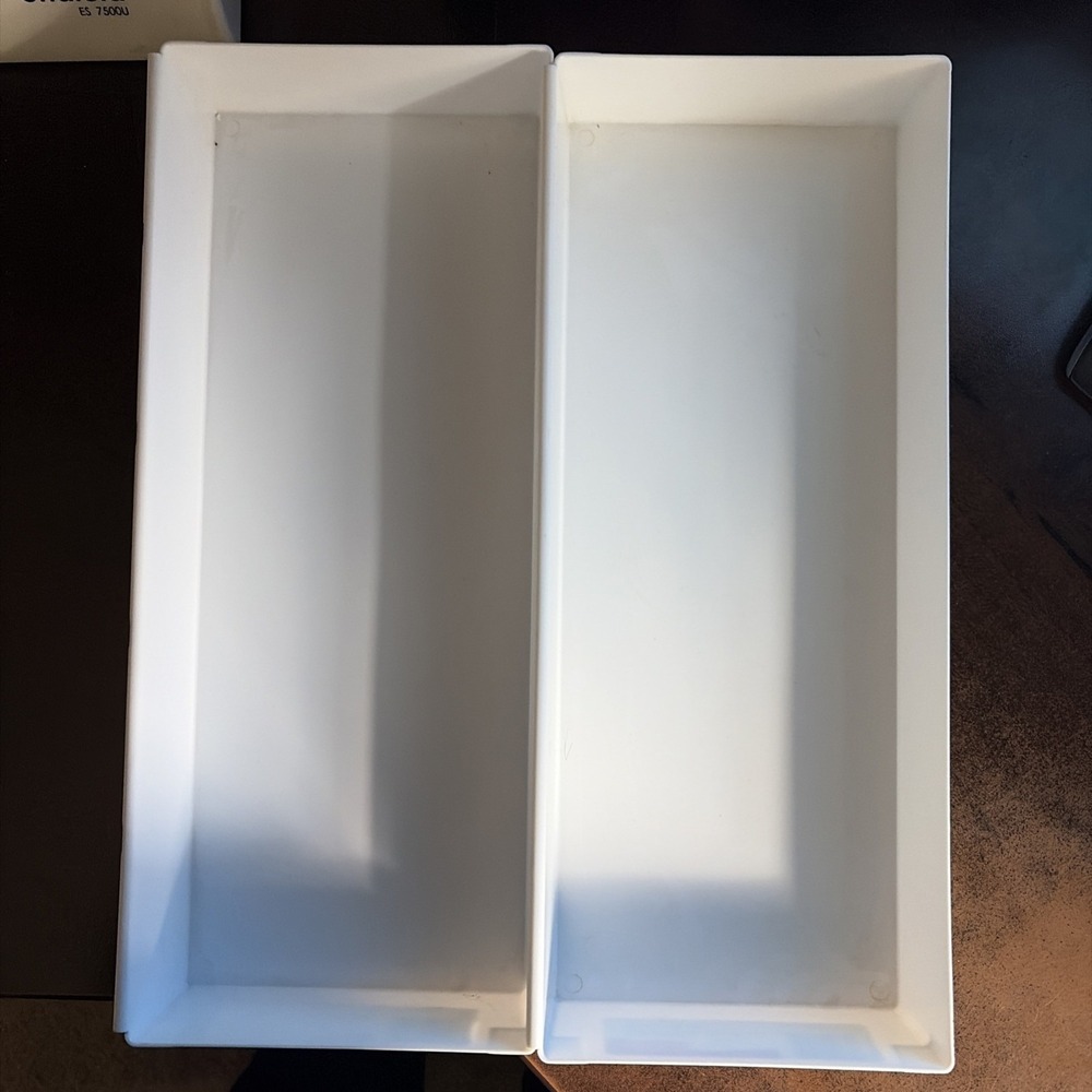 NEW Rubbermaid Vintage Drawer Organizer - 15 x 6 x 2 White # 2918 Lot Of 2